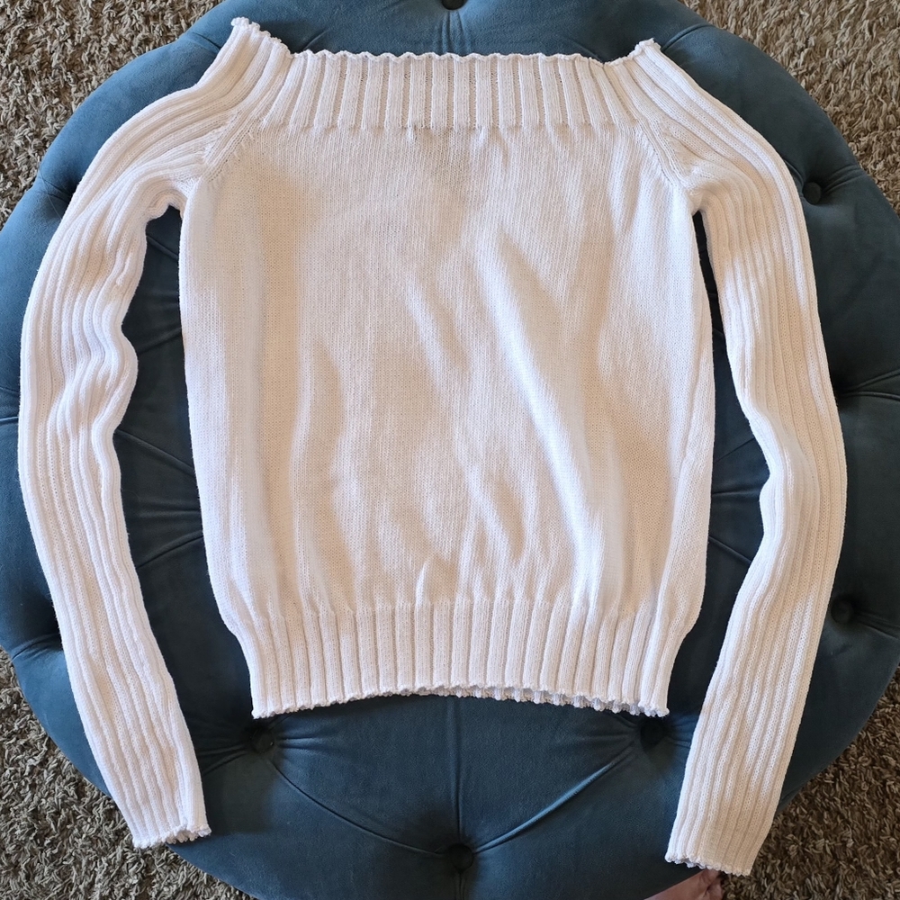 Forever 21, Off-Shoulder White Sweater, Size XL, NWT - Picture 3 of 3